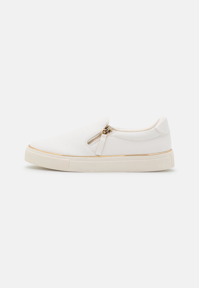 Slip ons Anna Field Plates Zip UP Blanche Femme | AZF-4756716